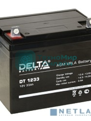 Батарея Delta DT 1233 (33 А\ч, 12В) свинцово- кислотный аккумулятор