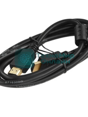 Кабель Cablexpert HDMI CC-HDMI4-15, 19M/19M, v2.0, медь, позол.разъемы, экран, 4.5м, черный, пакет