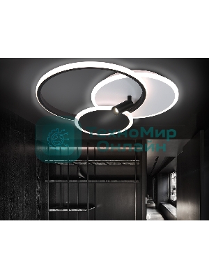Светильник Ambrella light FL5118/3+1 WH/BK белый/черный 64W 3000K/4200K/6400K+4200K 480*425*110 (ПДУ ИК)