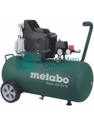 Компрессоры Metabo 250-50 W 601534000 Компрессор масл.1.5кВт,50л, вес 32.5 кг