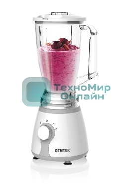 Блендер настольный Centek CT-1326 600 Вт, 2 скорости + импульс, чаша 1,5 Л с ручкой и мер. разметкой