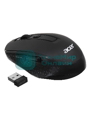 Мышь беспроводная Acer OMR070 черный, 1600 dpi, радиоканал, Bluetooth, USB, кнопки - 6