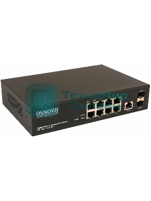 Коммутатор Osnovo SW-80802/L(150W) 8G 2SFP 8PoE+ 150W управляемый