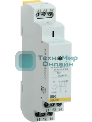 Реле промежуточное OIR 2 конт. (8А) 230В AC IEK OIR-208-AC230V