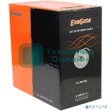 Кабель UTP 4 пары кат.5e Exegate CCA, многожильный, 305м pullbox, серый