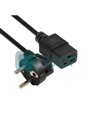 Кабель питания ExeGate Special PC19-5S (Евровилка Schuko->C19, 3*1.5мм2, CCA, черный, 5м)