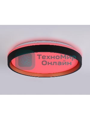 Светодиодный светильник RGB Ambrella light FZ610 BK/GD черный/золото IP20 66W 3000K-6500K+RGB D490*85 (ПДУ ИК)