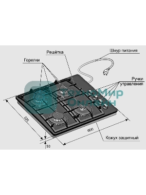 Газовая варочная панель Gefest СГ СВН 2230 К3