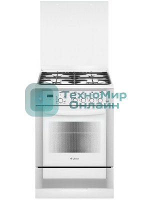 Плита газовая Gefest ПГ 6300-03 0040 белый, конфорок 4 шт, духовка 52 л, 60 см x 85 см x 60 см
