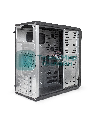 Компьютерный корпус ExeGate EX284019RUS Minitower BA-201 Black, mATX, (AA450, 80мм), 2*USB, Audio