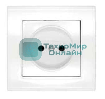 Розетка 1-м СП Бриллиант 16А IP20 защ. шторки без заземл. бел. Universal 7947595