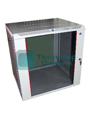 Шкаф настенный ЦМО ШРН-М-12.500 12U 600x520мм пер.дв.стекл съемные бок.пан. 50кг серый