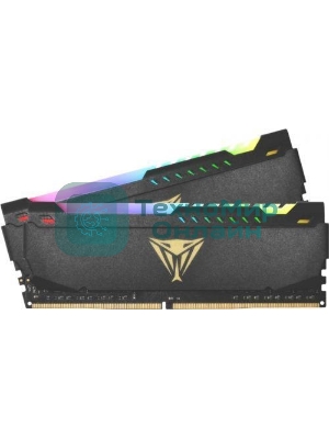 Оперативная память Patriot Viper Steel, DDR4, 64GB (2x32GB), 3600MHz, CL20, DIMM, с радиатором, RGB, черный