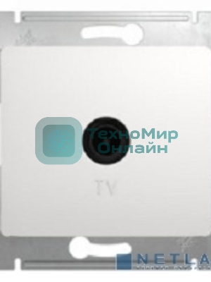 Механизм розетки TV 1-м СП Glossa 1DB белый SchE GSL000191