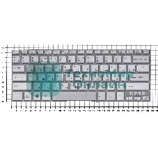 Клавиатура для ноутбука Sony SVF14N FIT серебристая с подсветкой