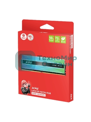 Оперативная память XPG Lancer, DDR5, 32GB (2x16GB), 6000MHz, CL30, DIMM, с радиаторами, RGB, серебристый