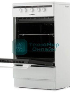 Плита электрическая Hansa FCCW54002 белый, конфорок 4 шт, духовка 68 л, 50 см x 85 см x 60 см