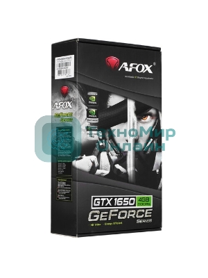 Видеокарта Afox GTX1650 GAMING 4Gb GDDR6 128bit DVI DP HDMI 2FAN RTL