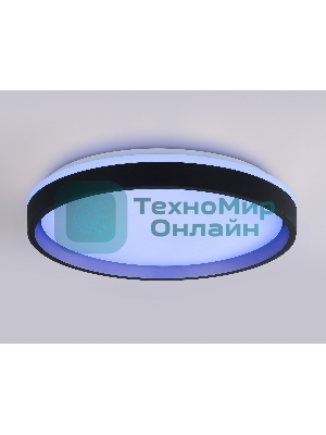 Светодиодный светильник RGB Ambrella light FZ610 BK/GD черный/золото IP20 66W 3000K-6500K+RGB D490*85 (ПДУ ИК)