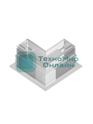 Коннектор угловой для встраиваемого шинопровода GL3352-9.5 WH белый 85*85*H46.8