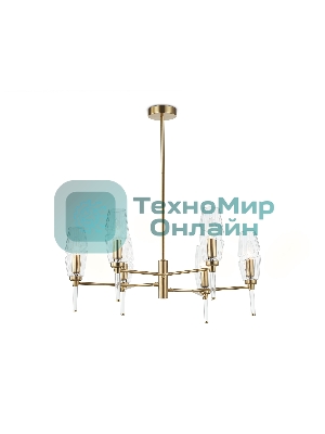 Люстра Ambrella light LH55201/6 BS/CL латунь/прозрачный E14*6 max 40W D660*520