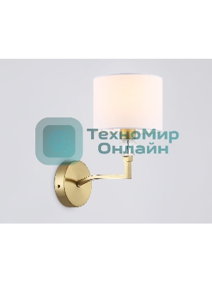 Настенный светильник Ambrella light LH71135 BS/WH латунь/белый E14 max 40W 220*140*250