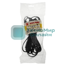 Шнур сетевой Rexant вилка - евроразъем C7, кабель 2x0,5 мм², длина 5 метров (PE пакет)