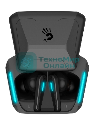 Наушники TWS A4Tech Bloody M70 черный/синий, внутриканальные, Bluetooth, до 24 ч