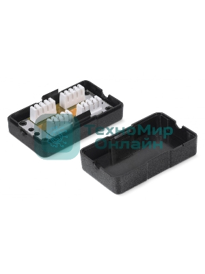 Адаптер WRline WR-CM-IDC-C5E проходн.Dual IDC кат.5E UTP бел.