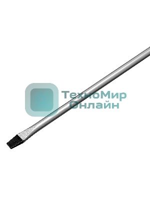 Отвертка Сибртех, SL3,0 х 100 мм, CrV, двухкомпонентная рукоятка