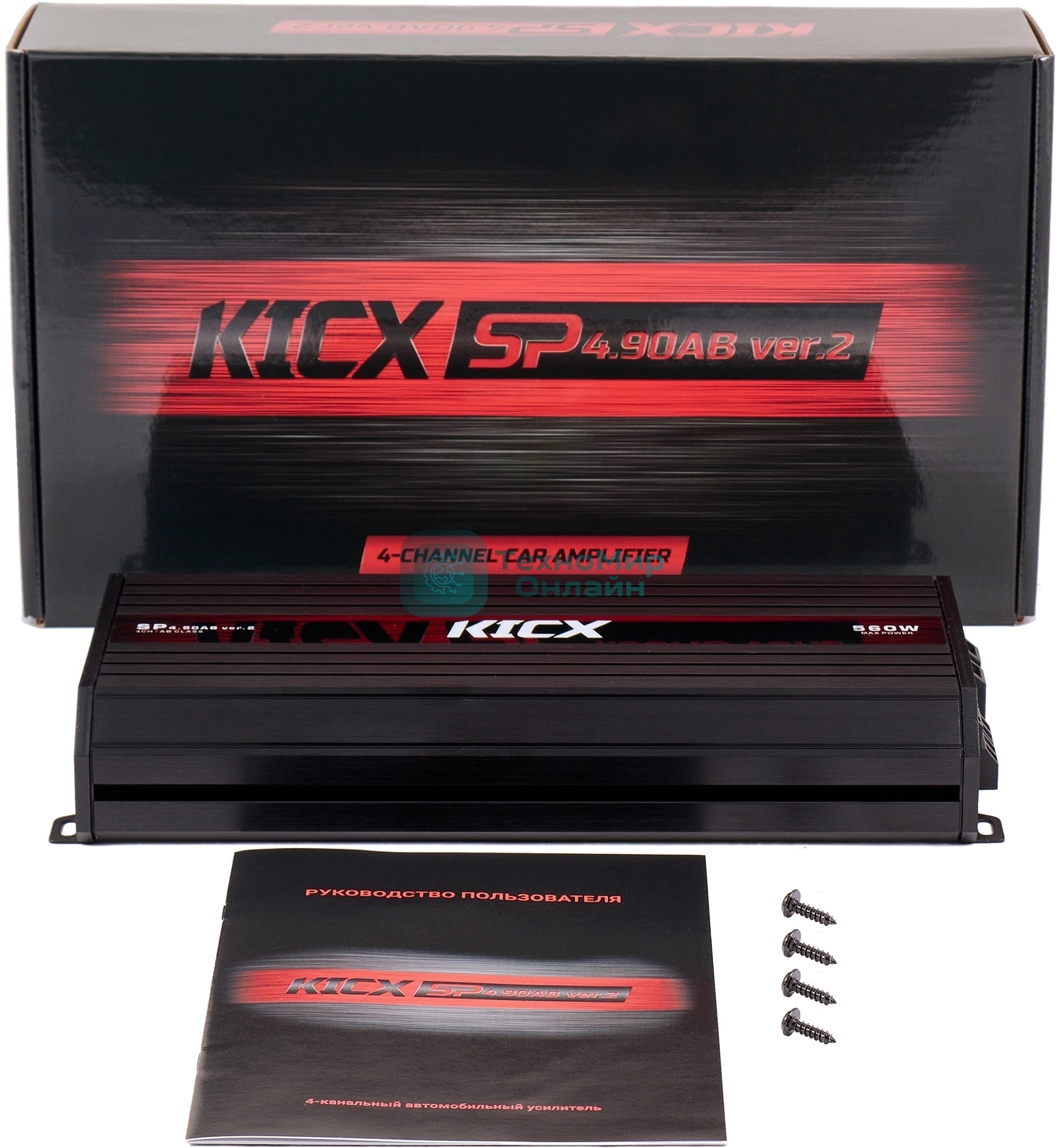 Усилитель автомобильный Kicx SP 4.90AB ver.2 одноканальный