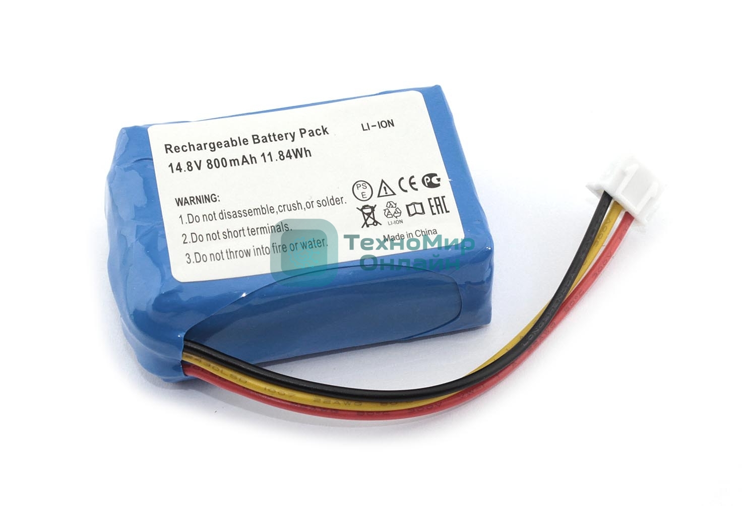 Аккумулятор для пылесоса HOBOT 168, 188, 198, 268, 288 14.8V 800mAh/11.84Wh