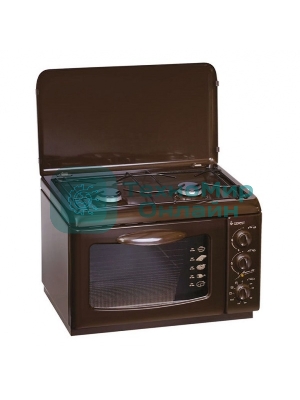 Плита комбинированная Gefest ПГЭ 120 К19 коричневый, конфорок 2 газовых, духовка 18 л, 55 см x 40 см x 39 см