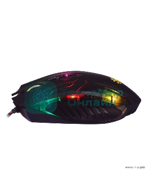Мышь проводная A4Tech Bloody Q51 черный, 3200 dpi, USB, кнопки - 8