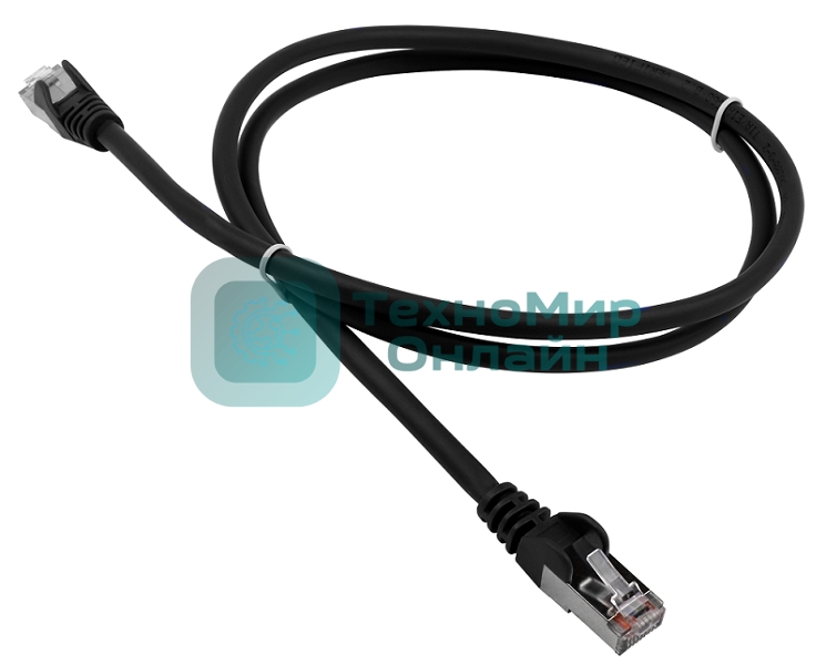 Патч-корд LANMASTER LSZH FTP cat.5e, 10.0 м, черный