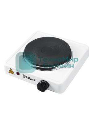 Плита настольная электрическая Sakura ПЭ-01 1000Вт 154мм 1конф/диск