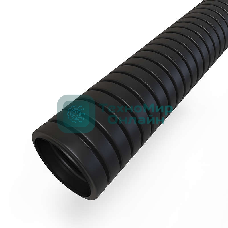 Труба гофрированная Rexant ПНД d25 мм с протяжкой черный (уп. 50 м)