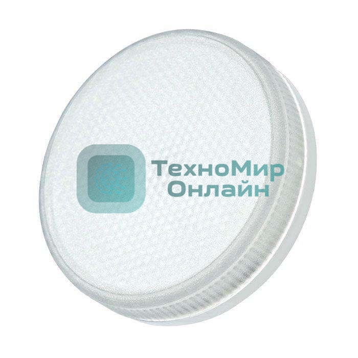 Лампа светодиодная JazzWay PLED-ECO-GX53 6Вт таблетка 3000К frost теплый белый GX53 460лм 230В