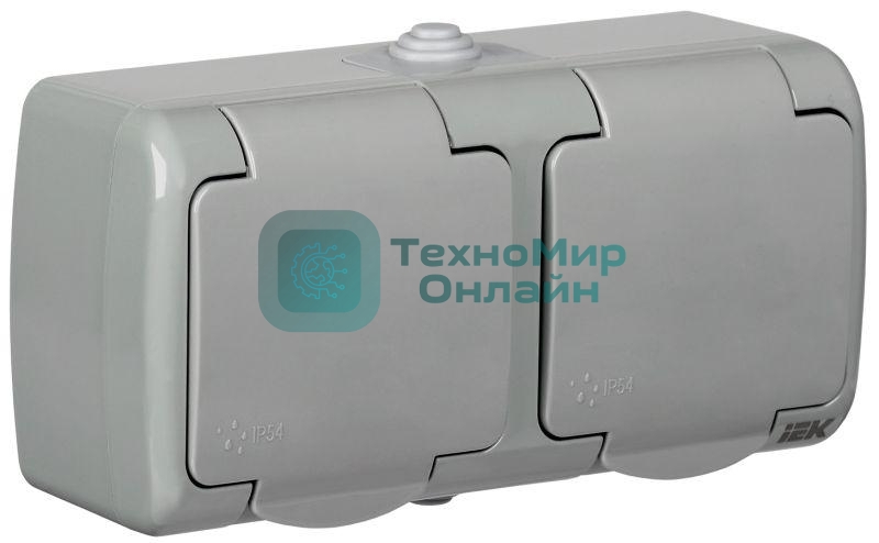 Розетка IEK ERA22-K03-16-54 РСш22-2-А Розетка 2-ая с з/к откр. уст. 16А IP54 AQUATIC