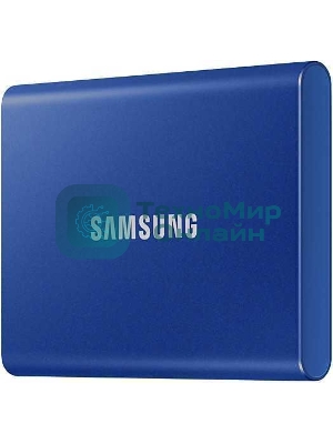 Внешний SSD Samsung T7, 2TB, USB 3.2 Gen 2 Type-C, R/W 1050/1000, синий