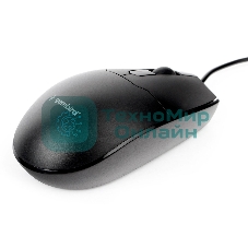 Мышь проводная Gembird MOP-425 черный, 1000 dpi, USB, кнопки - 3