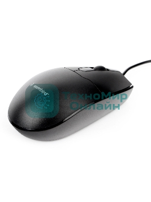 Мышь проводная Gembird MOP-425 черный, 1000 dpi, USB, кнопки - 3