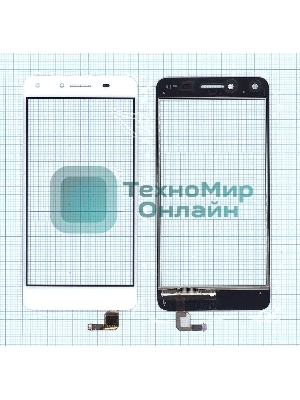 Сенсорное стекло (тачскрин) для Huawei Honor Y5 II 3G, белое