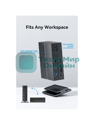 Мультифункциональная док-станция Vention USB Type C 14 в 1 с поддержкой Thunderbolt 4
