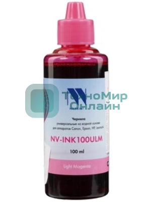 Чернила NVPrint универсальные на водной основе NV-INK1000ULM для аппаратов Сanon/Epson/НР/Lexmark (1000 ml) Light Magenta