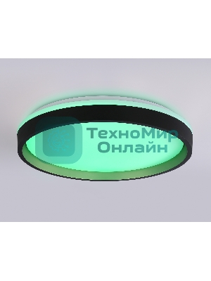 Светодиодный светильник RGB Ambrella light FZ610 BK/GD черный/золото IP20 66W 3000K-6500K+RGB D490*85 (ПДУ ИК)