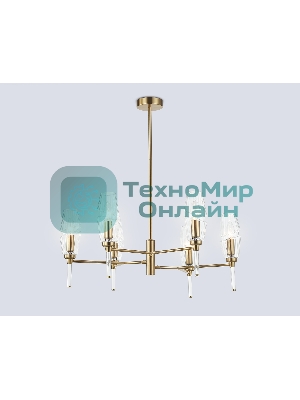 Люстра Ambrella light LH55201/6 BS/CL латунь/прозрачный E14*6 max 40W D660*520
