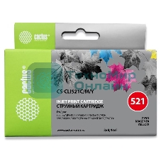 Картридж струйный Cactus CS-CLI521C/M/Y трехцветный (3 x 8,4 мл) для Canon Pixma iP3600/iP4600/iP4700/MP540/MP550/MP560/MP620/MP630/MP640/MP980/MP990/MX860/MX870