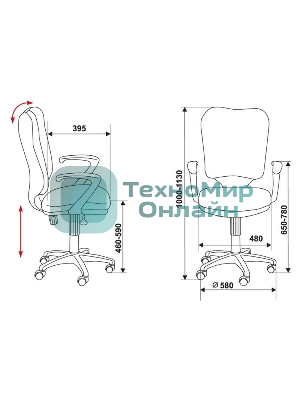 Кресло компьютерное Бюрократ CH-540AXSN/26-28 черный
