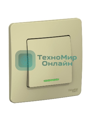 Выключатель 1-кл. СП Blanca (сх.1) 10А 250 В с подсветкой беж. SchE BLNVS010117